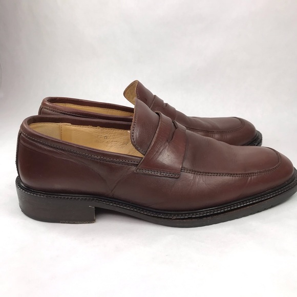 Coach Mens 8.5 Mackenzie Penny Loafers Shoes Brown Leather Italy - Picture 8 of 14